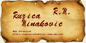 Ružica Minaković vizit kartica